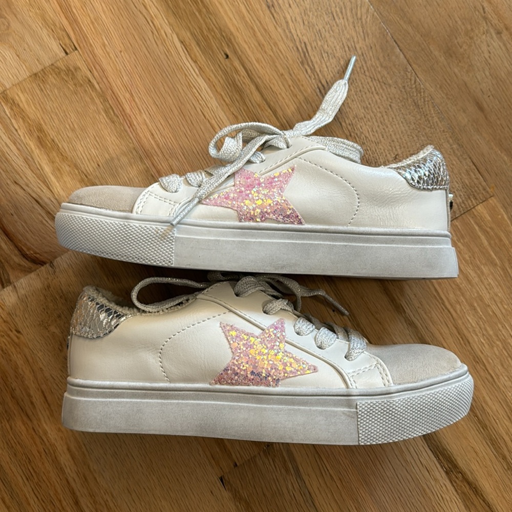 Girls Steve Madden glitter star sneaker